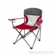 Mac Sports Heavy Duty Big Comfort Quad XL Folding Outdoor Camping Chair, Red